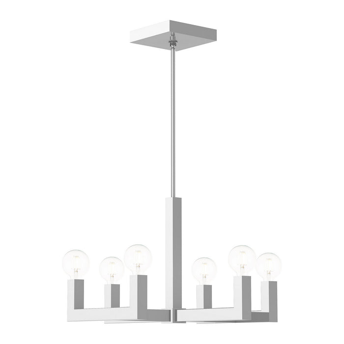 Livex Lighting 49216-05 Six Light Chandelier, Polished Chrome