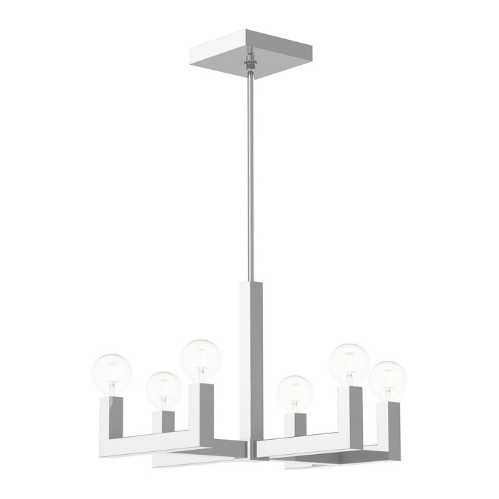 Livex Lighting 49216-05 Six Light Chandelier, Polished Chrome