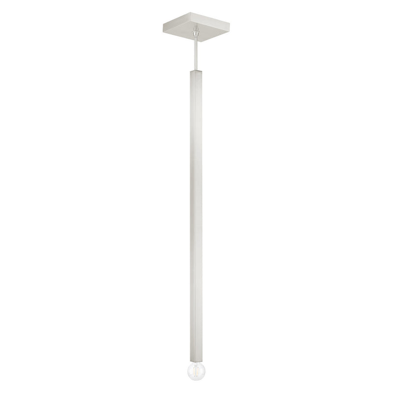 Livex Lighting 49219-91 One Light Pendant, Brushed Nickel