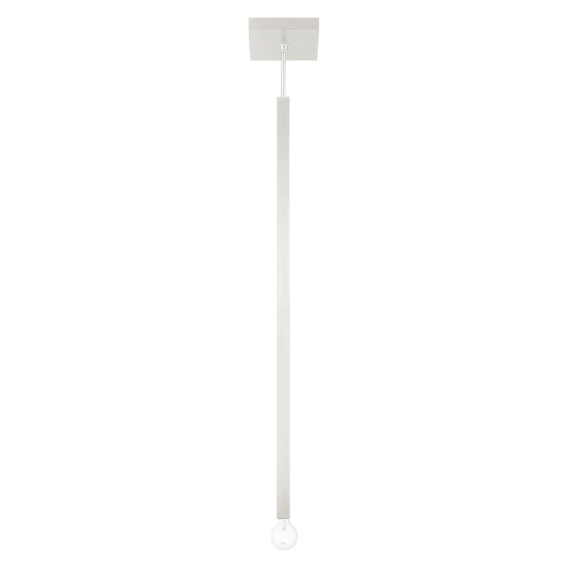 Livex Lighting 49219-91 One Light Pendant, Brushed Nickel