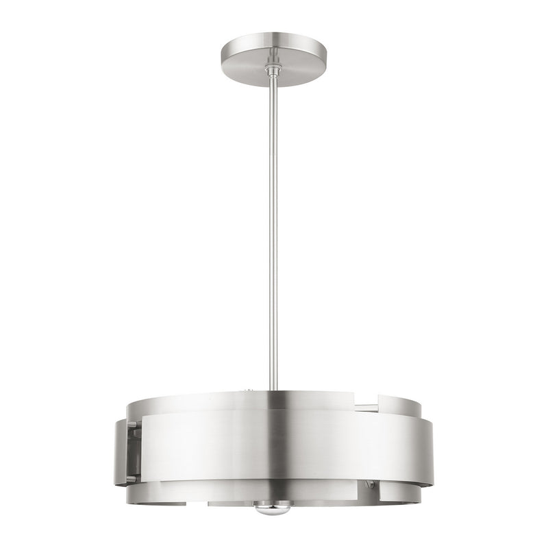 Livex Lighting 49414-91 Five Light Pendant, Brushed Nickel