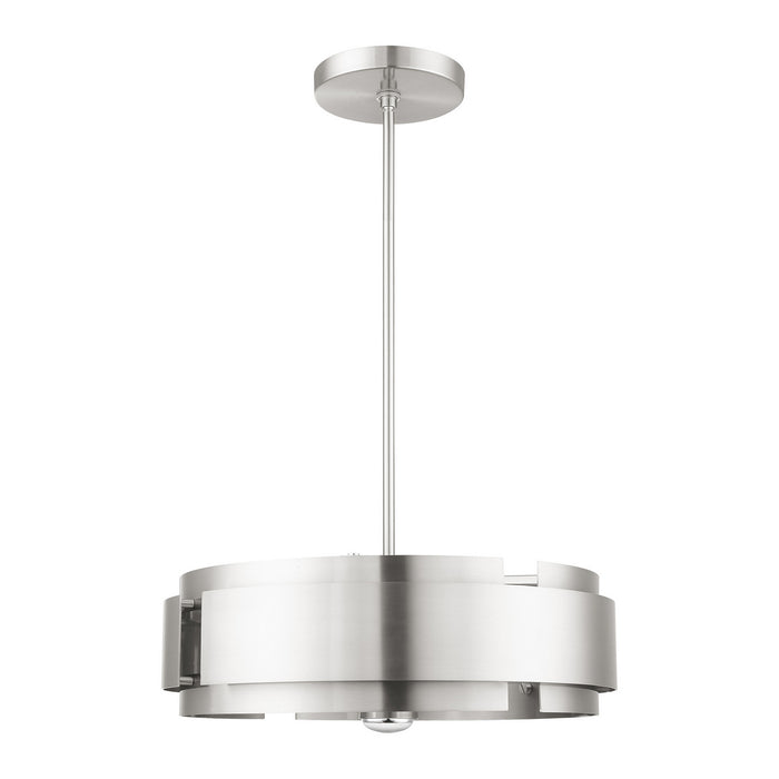 Livex Lighting 49414-91 Five Light Pendant, Brushed Nickel