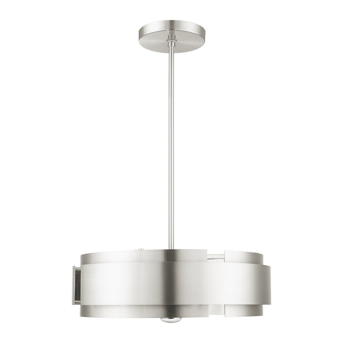 Livex Lighting 49414-91 Five Light Pendant, Brushed Nickel