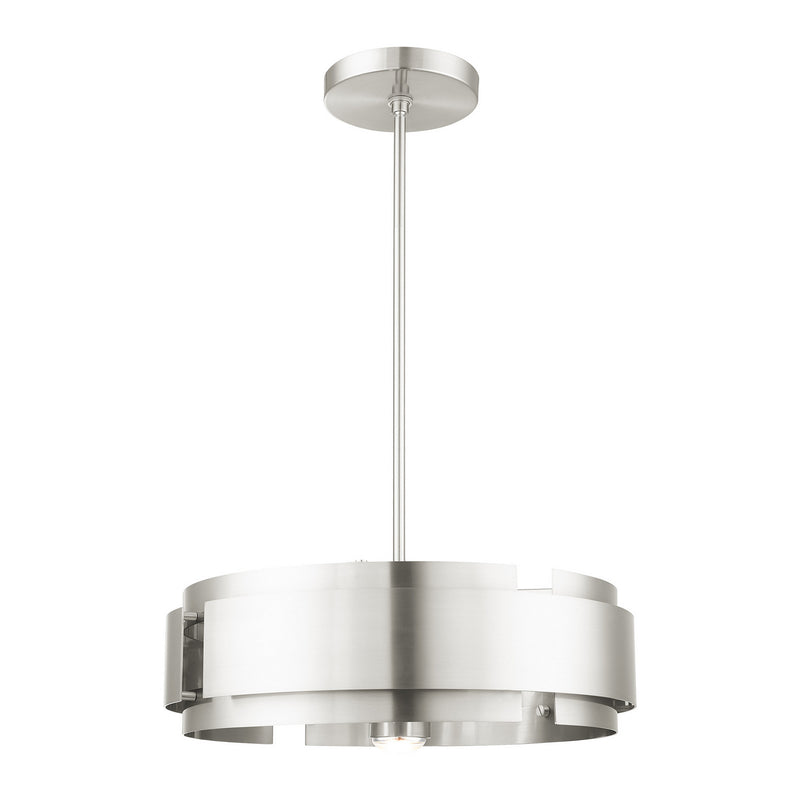 Livex Lighting 49414-91 Five Light Pendant, Brushed Nickel