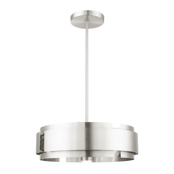 Livex Lighting 49414-91 Five Light Pendant, Brushed Nickel