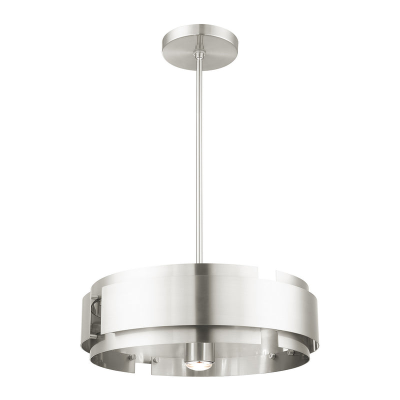 Livex Lighting 49414-91 Five Light Pendant, Brushed Nickel