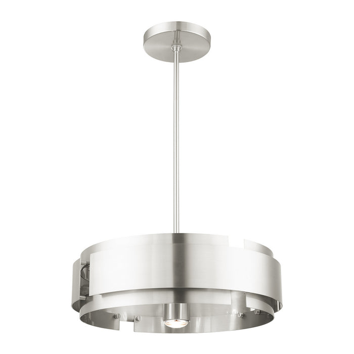 Livex Lighting 49414-91 Five Light Pendant, Brushed Nickel