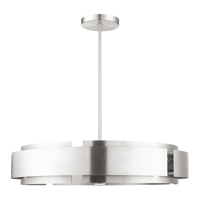 Livex Lighting 49418-91 Seven Light Pendant, Brushed Nickel