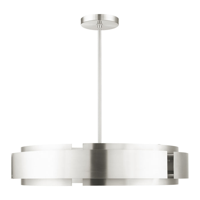 Livex Lighting 49418-91 Seven Light Pendant, Brushed Nickel