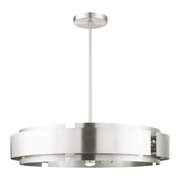 Livex Lighting 49418-91 Seven Light Pendant, Brushed Nickel