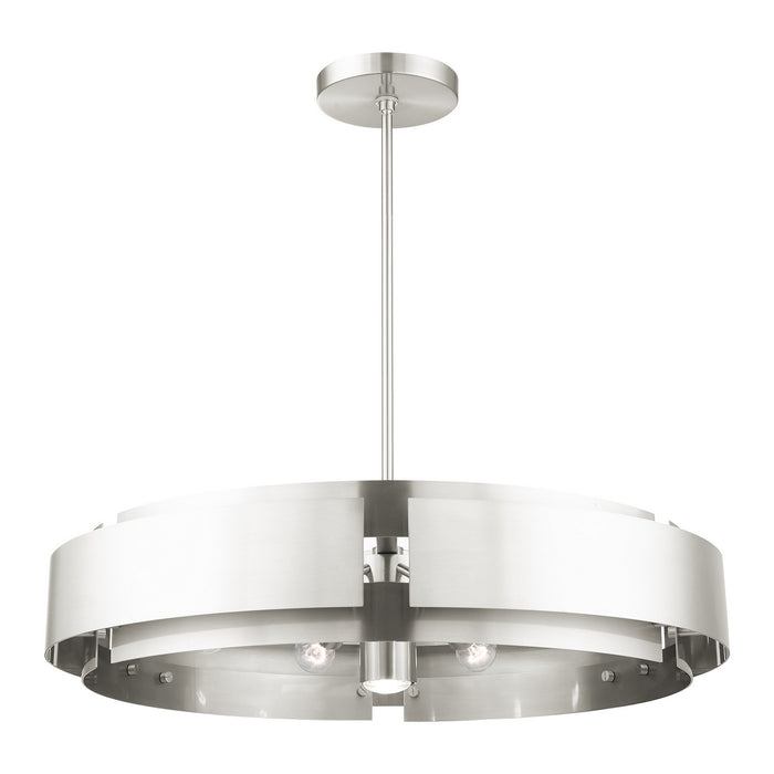 Livex Lighting 49418-91 Seven Light Pendant, Brushed Nickel