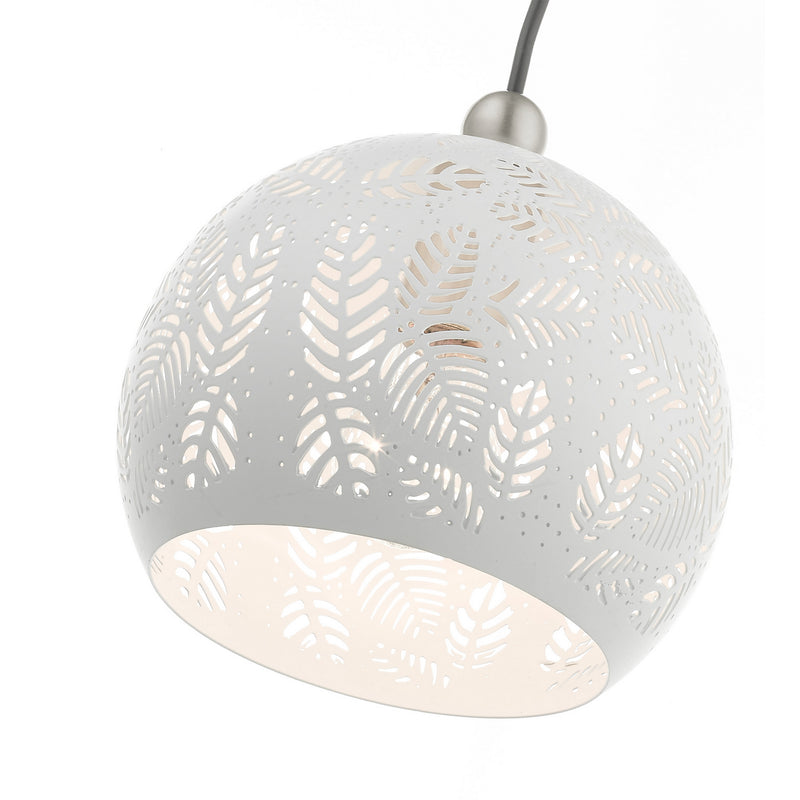 Livex Lighting 49541-03 One Light Pendant, White w/ Brushed Nickels