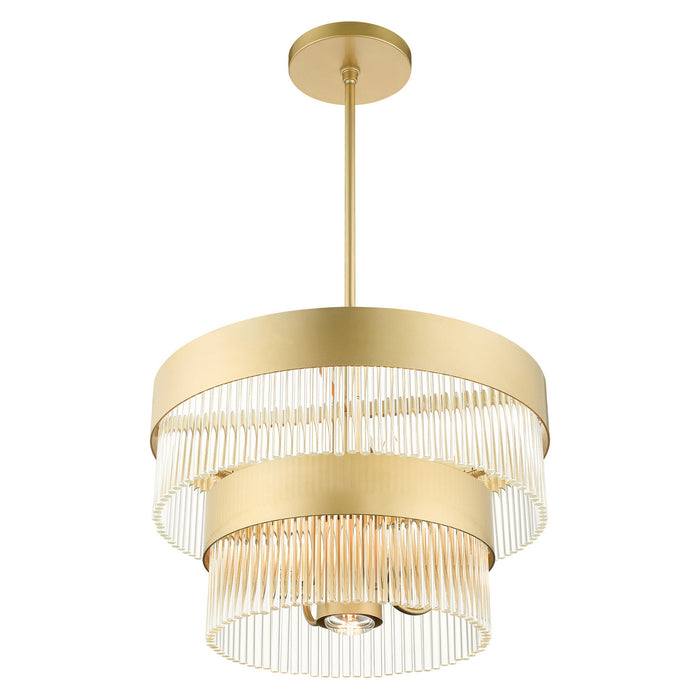 Livex Lighting 49824-33 Five Light Chandelier, Soft Gold