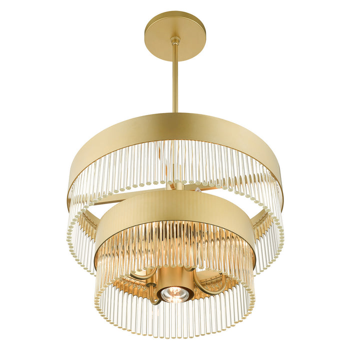 Livex Lighting 49824-33 Five Light Chandelier, Soft Gold