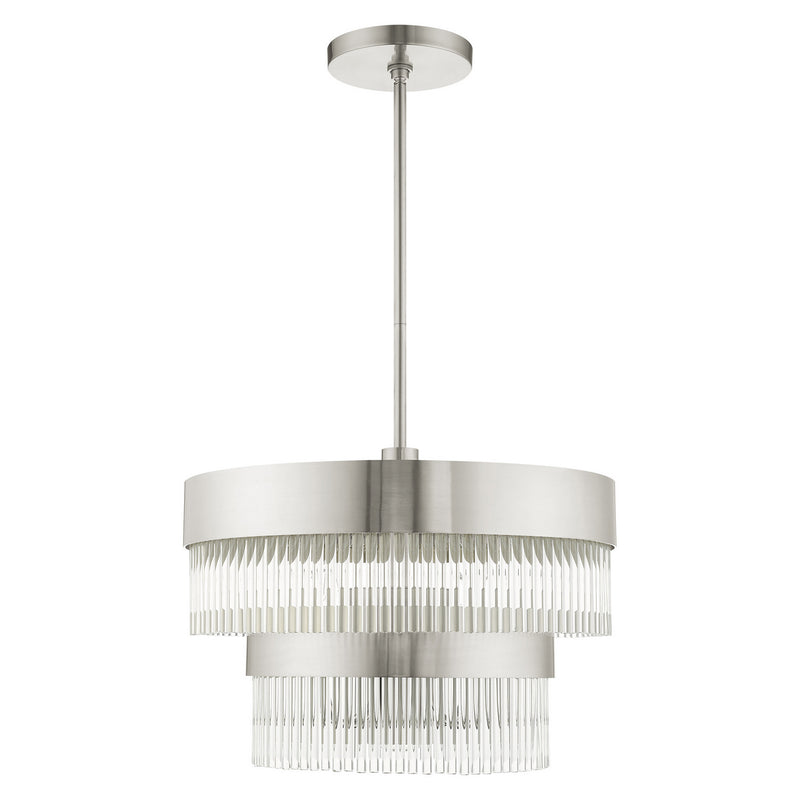 Livex Lighting 49824-91 Five Light Chandelier, Brushed Nickel