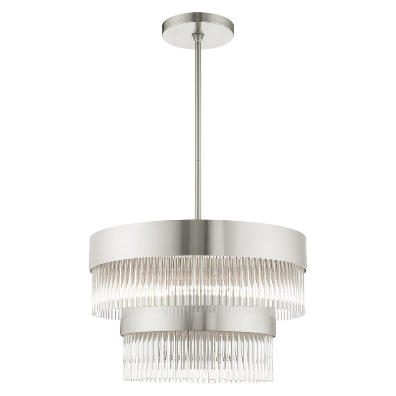 Livex Lighting 49824-91 Five Light Chandelier, Brushed Nickel