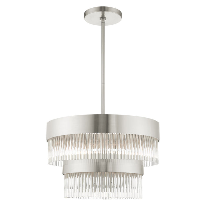 Livex Lighting 49824-91 Five Light Chandelier, Brushed Nickel