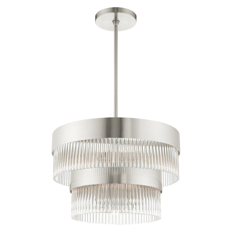 Livex Lighting 49824-91 Five Light Chandelier, Brushed Nickel