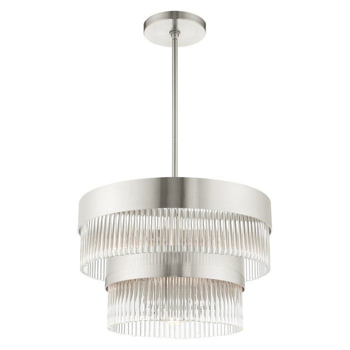 Livex Lighting 49824-91 Five Light Chandelier, Brushed Nickel
