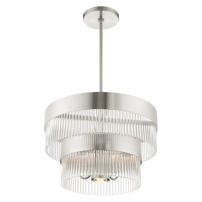 Livex Lighting 49824-91 Five Light Chandelier, Brushed Nickel