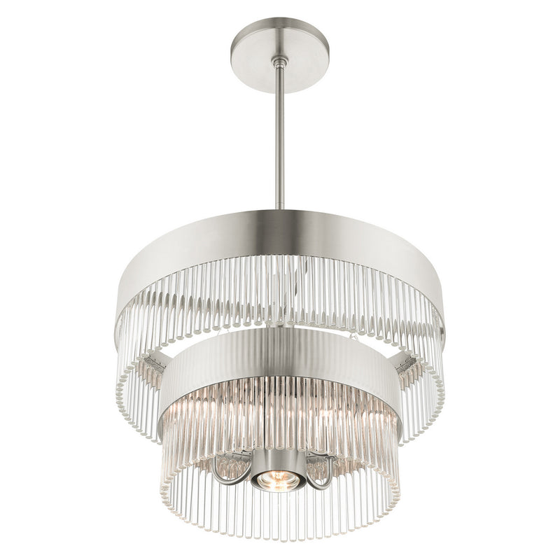 Livex Lighting 49824-91 Five Light Chandelier, Brushed Nickel