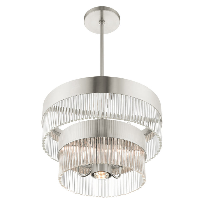 Livex Lighting 49824-91 Five Light Chandelier, Brushed Nickel