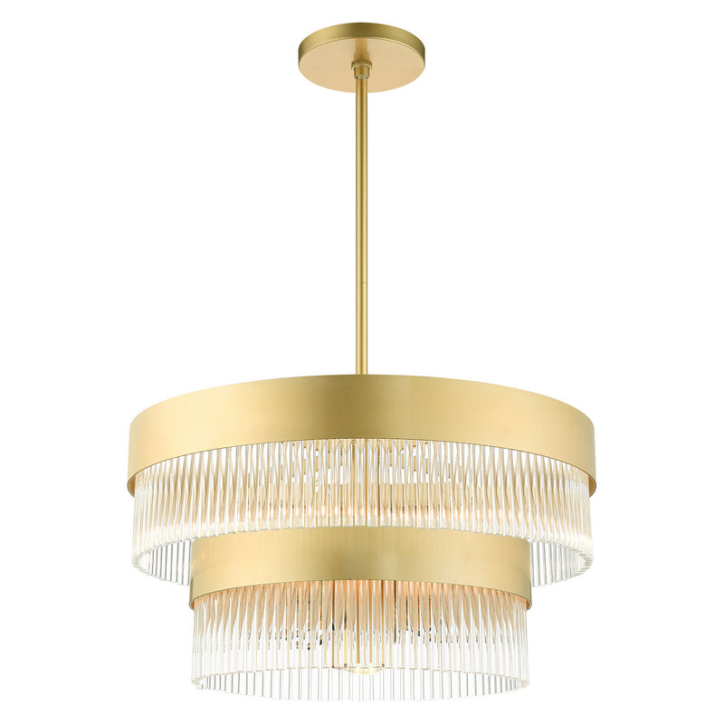 Livex Lighting 49825-33 Seven Light Chandelier, Soft Gold
