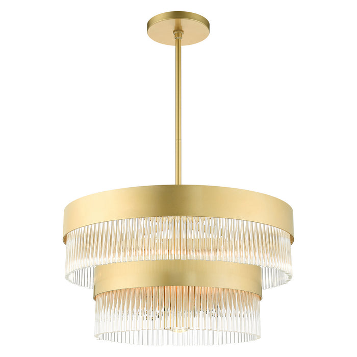 Livex Lighting 49825-33 Seven Light Chandelier, Soft Gold