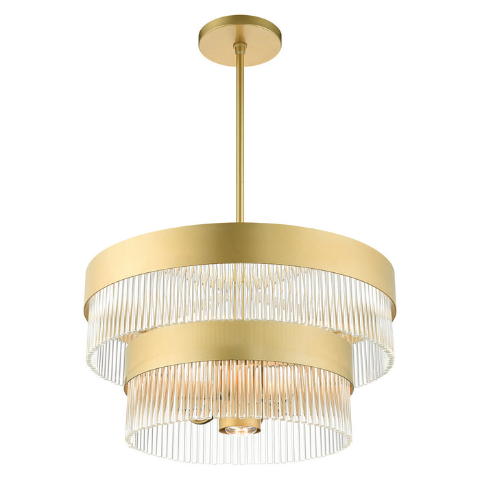 Livex Lighting 49825-33 Seven Light Chandelier, Soft Gold