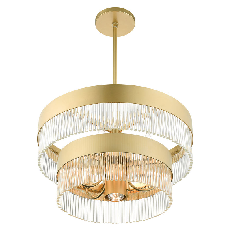 Livex Lighting 49825-33 Seven Light Chandelier, Soft Gold
