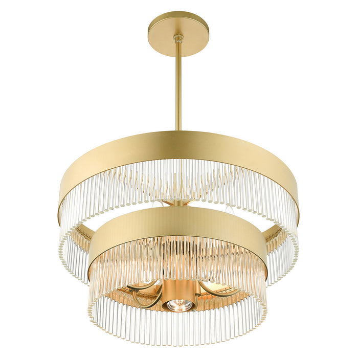 Livex Lighting 49825-33 Seven Light Chandelier, Soft Gold