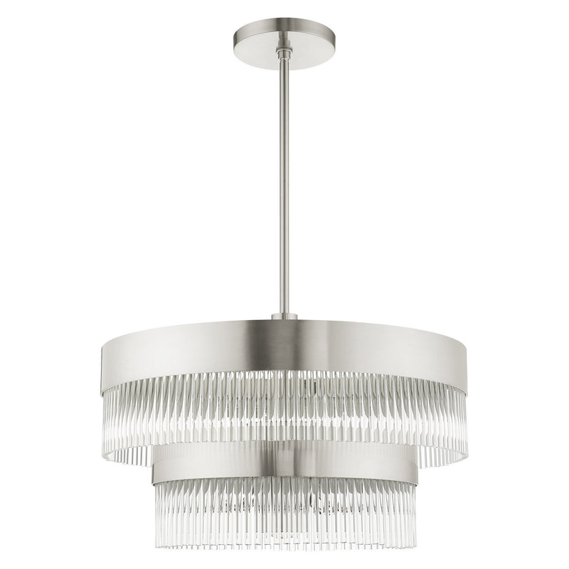 Livex Lighting 49825-91 Seven Light Chandelier, Brushed Nickel