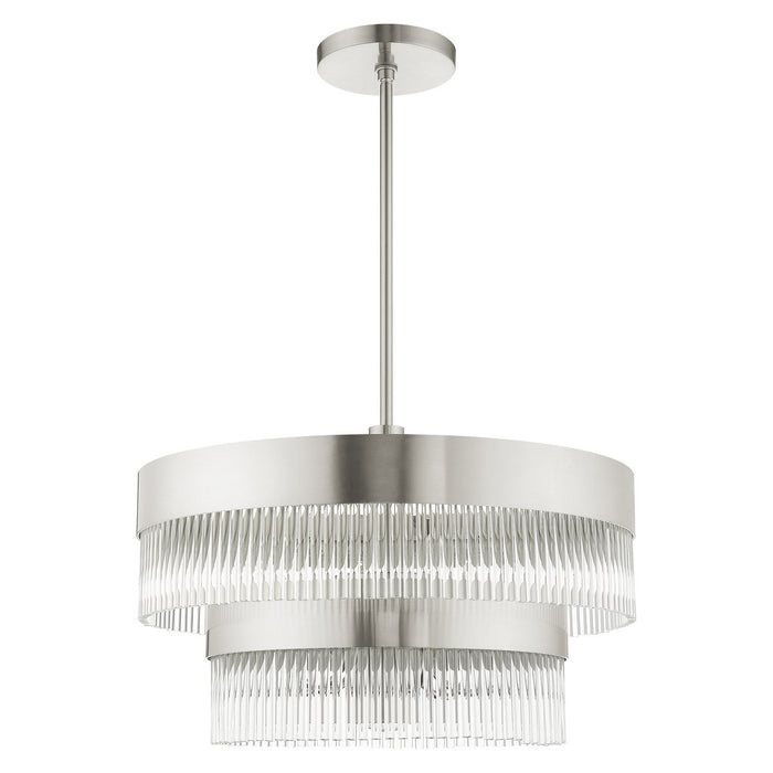 Livex Lighting 49825-91 Seven Light Chandelier, Brushed Nickel