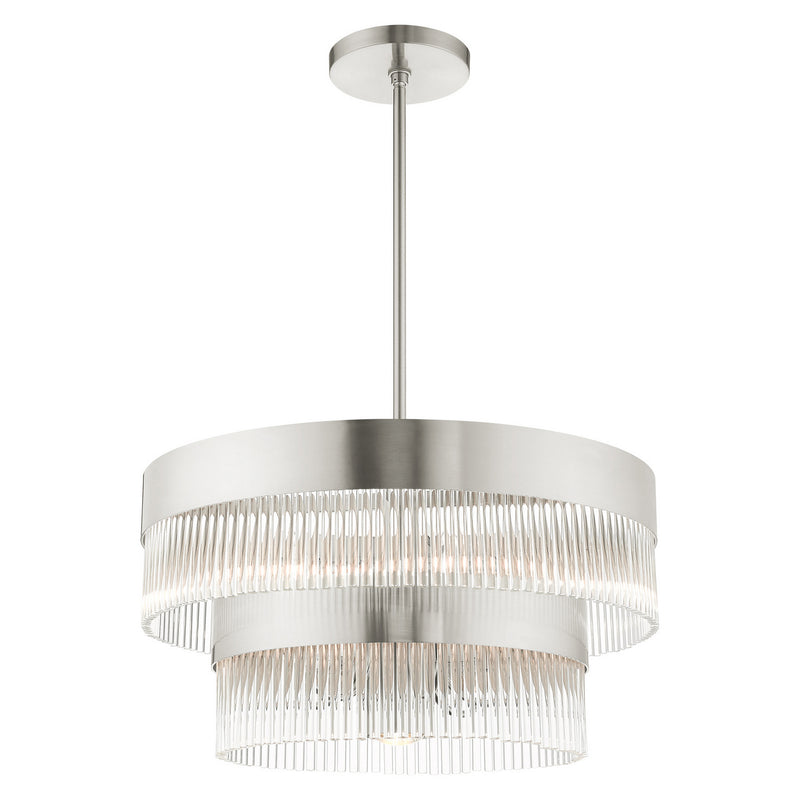 Livex Lighting 49825-91 Seven Light Chandelier, Brushed Nickel
