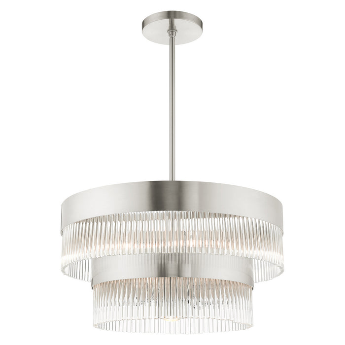 Livex Lighting 49825-91 Seven Light Chandelier, Brushed Nickel