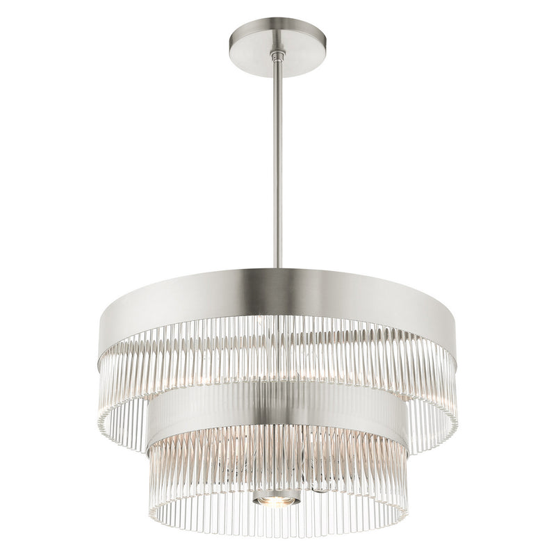 Livex Lighting 49825-91 Seven Light Chandelier, Brushed Nickel