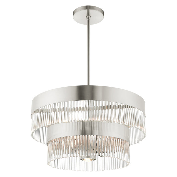 Livex Lighting 49825-91 Seven Light Chandelier, Brushed Nickel