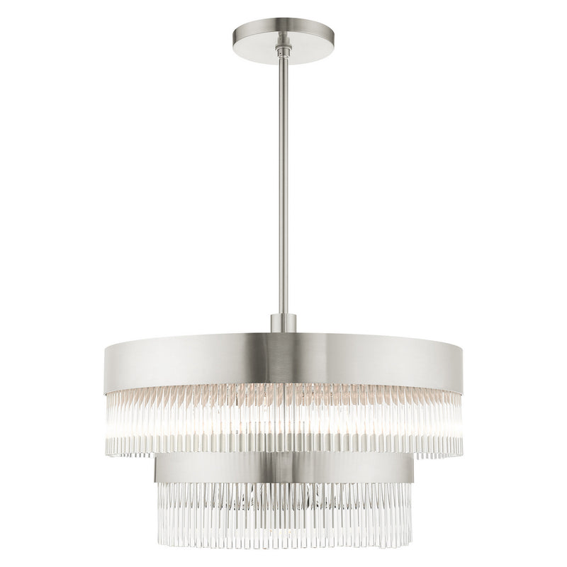 Livex Lighting 49825-91 Seven Light Chandelier, Brushed Nickel