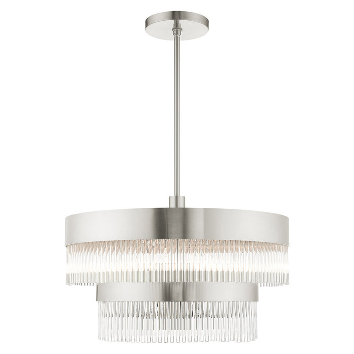 Livex Lighting 49825-91 Seven Light Chandelier, Brushed Nickel