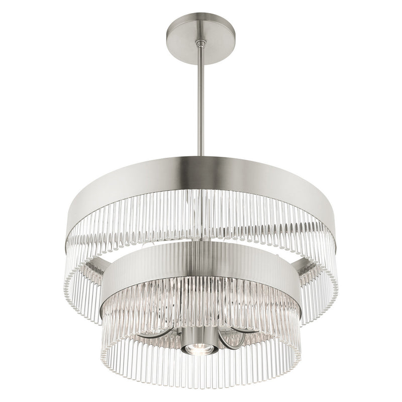 Livex Lighting 49825-91 Seven Light Chandelier, Brushed Nickel