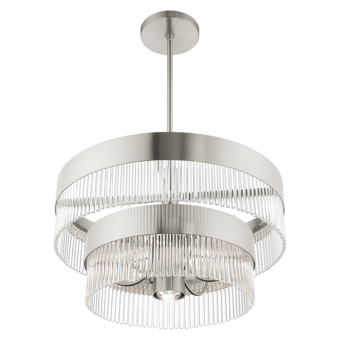 Livex Lighting 49825-91 Seven Light Chandelier, Brushed Nickel