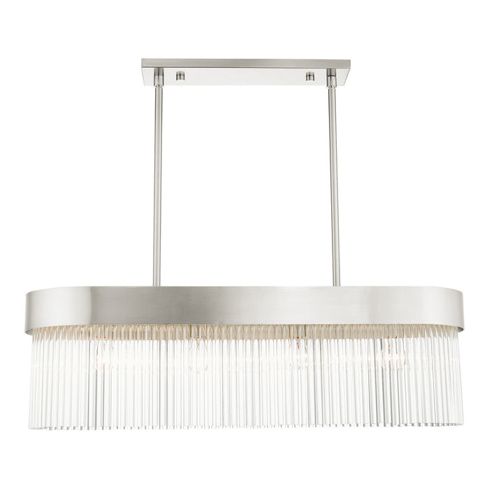 Livex Lighting 49826-91 Four Light Chandelier, Brushed Nickel