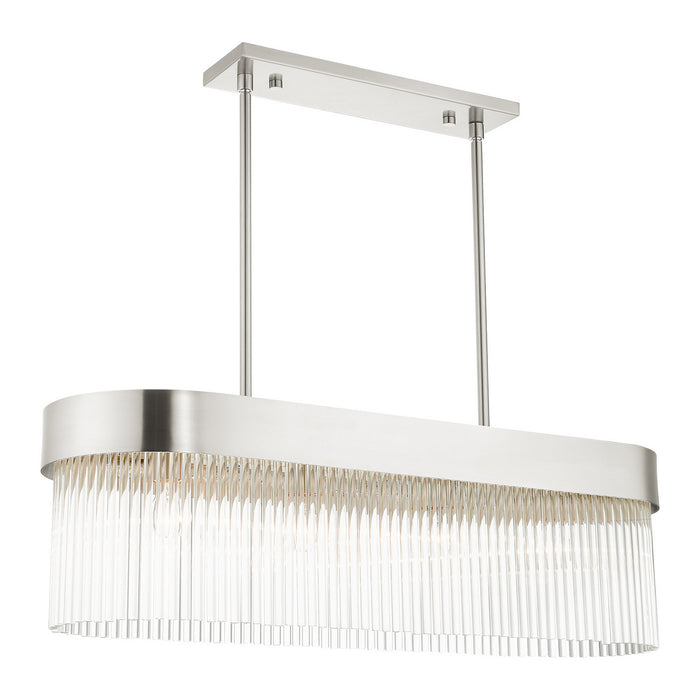 Livex Lighting 49826-91 Four Light Chandelier, Brushed Nickel