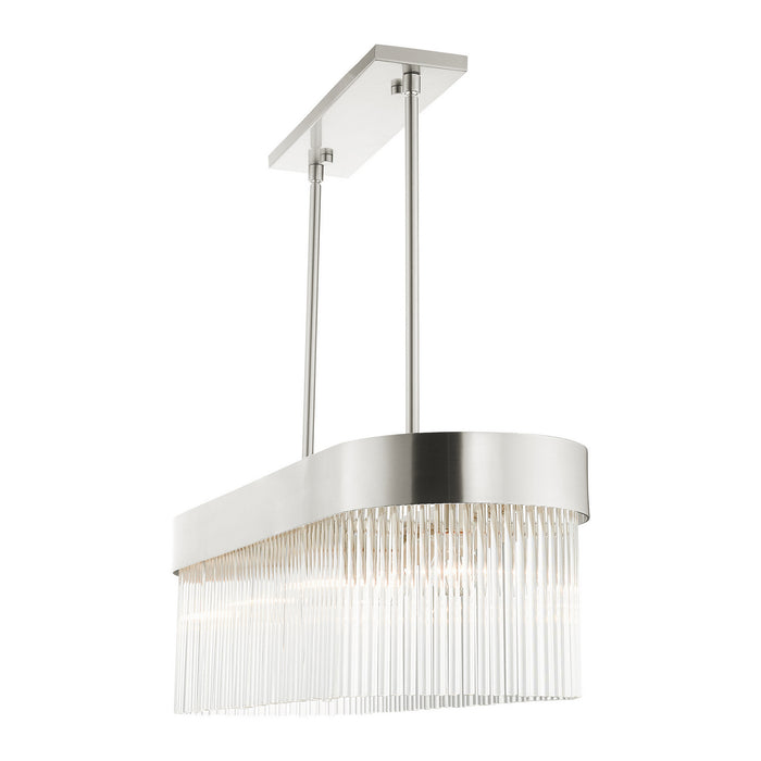 Livex Lighting 49826-91 Four Light Chandelier, Brushed Nickel
