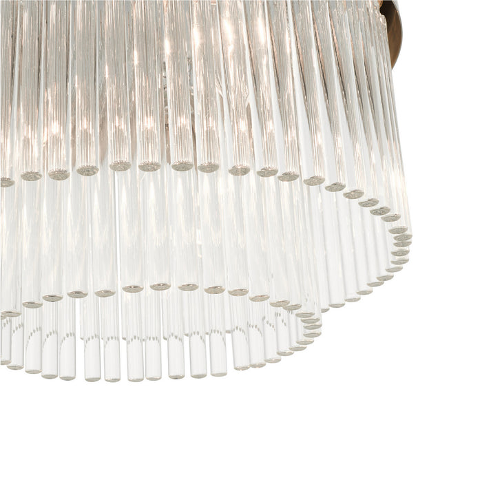 Livex Lighting 49827-91 Four Light Flush Mount, Brushed Nickel