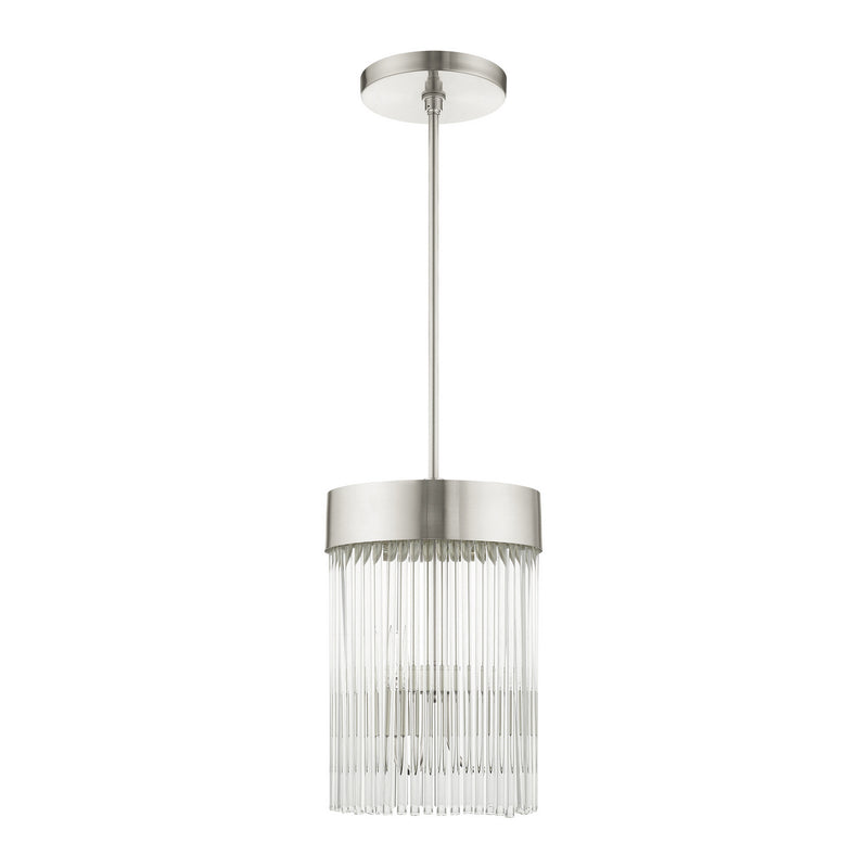 Livex Lighting 49828-91 Three Light Chandelier, Brushed Nickel