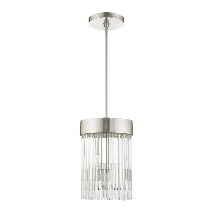 Livex Lighting 49828-91 Three Light Chandelier, Brushed Nickel