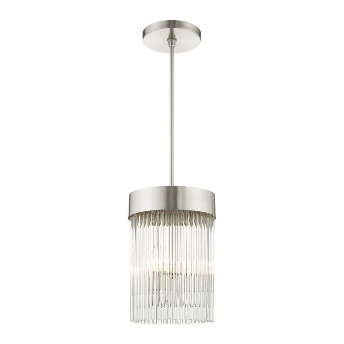 Livex Lighting 49828-91 Three Light Chandelier, Brushed Nickel