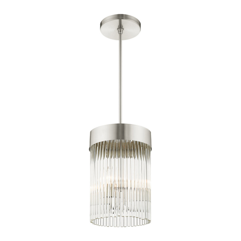 Livex Lighting 49828-91 Three Light Chandelier, Brushed Nickel
