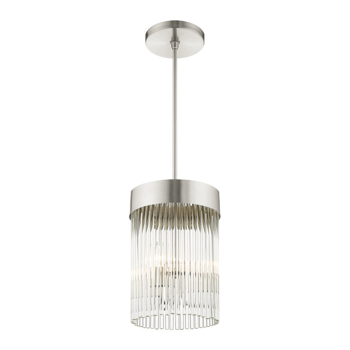 Livex Lighting 49828-91 Three Light Chandelier, Brushed Nickel